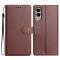  Samsung Galaxy S25 Edge Fodral Läder Brun - Teknikhallen.se