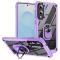  Samsung Galaxy S25 Edge Skal Shockproof Ring Hybrid Lila - Teknikhallen.se