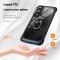  Samsung Galaxy S25 Edge Skal Shockproof Ring Hybrid Svart - Teknikhallen.se