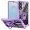  Samsung Galaxy S25 Edge Skal Shockproof Ring Hybrid Lila - Teknikhallen.se