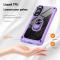  Samsung Galaxy S25 Edge Skal Shockproof Ring Hybrid Lila - Teknikhallen.se