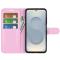  Samsung Galaxy S25 Edge Fodral Litchi Läder Ljus Rosa - Teknikhallen.se