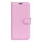  Samsung Galaxy S25 Edge Fodral Litchi Läder Ljus Rosa - Teknikhallen.se