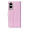  Samsung Galaxy S25 Edge Fodral Litchi Läder Ljus Rosa - Teknikhallen.se