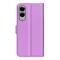  Samsung Galaxy S25 Edge Fodral Litchi Läder Lila - Teknikhallen.se