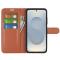  Samsung Galaxy S25 Edge Fodral Litchi Läder Brun - Teknikhallen.se