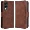  Samsung Galaxy S25 Edge Fodral Med Avtagbart Kortfodral Brun - Teknikhallen.se