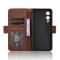  Samsung Galaxy S25 Edge Fodral Med Avtagbart Kortfodral Brun - Teknikhallen.se