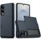  Samsung Galaxy S25 Edge Skal Hybrid Med Kortfack Mörk Blå - Teknikhallen.se