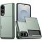  Samsung Galaxy S25 Edge Skal Hybrid Med Kortfack Militär Grön - Teknikhallen.se