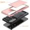  Samsung Galaxy S25 Edge Skal Hybrid Med Kortfack Rosa - Teknikhallen.se