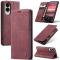 CASEME CASEME Samsung Galaxy S25 Edge Fodral Flip Läder Röd - Teknikhallen.se