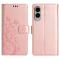  Samsung Galaxy S25 Edge Fodral Med Blommigt Tryck Roséguld - Teknikhallen.se