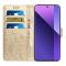  Samsung Galaxy S25 Edge Fodral Med Blommigt Tryck Guld - Teknikhallen.se
