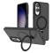  Samsung Galaxy S25 Edge Skal MagSafe Kickstand Svart - Teknikhallen.se