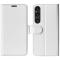  Sony Xperia 1 VII Fodral Crazy Horse Läder Vit - Teknikhallen.se