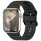  Apple Watch 42/44/45/46/49 mm Armband Silikon Wave Svart - Teknikhallen.se