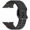  Apple Watch 42/44/45/46/49 mm Armband Silikon Wave Svart - Teknikhallen.se