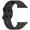  Apple Watch 42/44/45/46/49 mm Armband Silikon Wave Svart - Teknikhallen.se