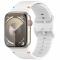  Apple Watch 42/44/45/46/49 mm Armband Silikon Wave Vit - Teknikhallen.se