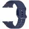  Apple Watch 42/44/45/46/49 mm Armband Silikon Wave Blå - Teknikhallen.se