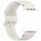  Apple Watch 42/44/45/46/49 mm Armband Silikon Wave Off White - Teknikhallen.se