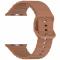  Apple Watch 42/44/45/46/49 mm Armband Silikon Wave Brun - Teknikhallen.se
