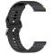  Klockarmband 22 mm Silikon Wave Design Svart - Teknikhallen.se