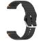  Klockarmband 22 mm Silikon Wave Design Svart - Teknikhallen.se