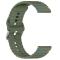  Klockarmband 22 mm Silikon Wave Design Militär Grön - Teknikhallen.se