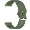  Klockarmband 22 mm Silikon Wave Design Militär Grön - Teknikhallen.se