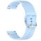  Klockarmband 20 mm Silikon Wave Design Ljus Blå - Teknikhallen.se