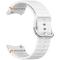  Galaxy Watch 5/5 Pro/6/7/FE Armband Silikon Wave Design Vit - Teknikhallen.se