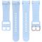  Galaxy Watch 5/5 Pro/6/7/FE Armband Silikon Wave Design Vit - Teknikhallen.se
