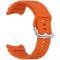  Galaxy Watch 5/5 Pro/6/7/FE Armband Silikon Wave Design Orange - Teknikhallen.se