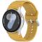  Galaxy Watch 5/5 Pro/6/7/FE Armband Silikon Wave Design Gul - Teknikhallen.se