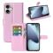  iPhone 17 Fodral Litchi Läder Ljus Rosa - Teknikhallen.se