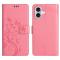  iPhone 17 Fodral Med Blommigt Tryck Rosa - Teknikhallen.se