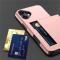  iPhone 17 Skal Hybrid Med Kortfack Rosa - Teknikhallen.se