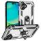  iPhone 17 Skal Shockproof Hybrid Ring Silver - Teknikhallen.se