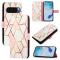  Google Pixel 10 / 10 Pro Fodral Marmor Rosa / Vit - Teknikhallen.se