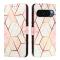  Google Pixel 10 / 10 Pro Fodral Marmor Rosa / Vit - Teknikhallen.se