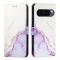  Google Pixel 10 / 10 Pro Fodral Marmor Vit / Lila - Teknikhallen.se