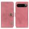 KHAZNEH KHAZNEH Google Pixel 10 Pro XL/ 9 Pro XL Fodral Läder Rosa - Teknikhallen.se
