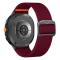  Galaxy Watch 8 46/44/40 mm Armband Justerbart Nylon Vinröd - Teknikhallen.se