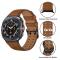  Samsung Galaxy Watch 8 46/44/40 mm Armband Äkta Läder Brun - Teknikhallen.se