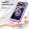 iPhone 17 Pro Skal Shockproof Ring Hybrid Lila - Teknikhallen.se