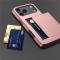  iPhone 17 Pro Skal Hybrid Med Kortfack Roséguld - Teknikhallen.se