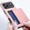  iPhone 17 Pro Skal Hybrid Med Kortfack Roséguld - Teknikhallen.se