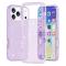  iPhone 17 Pro Skal Hybrid Glitter Lila - Teknikhallen.se